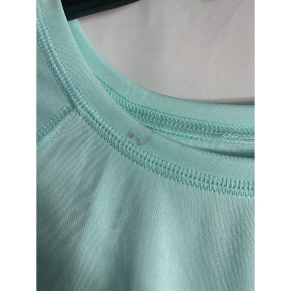 Altered Latitudes Womens XL Aqua Ice Cream Palm Tree Graphic Long Sleeve Shirt - Picture 3 of 7